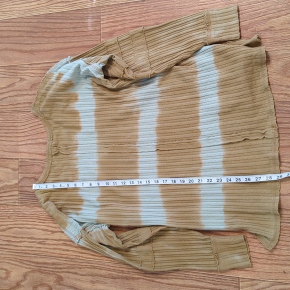 Blue and gold ribbed sweater size small round neck oversized We the Free - Picture 5 of 5